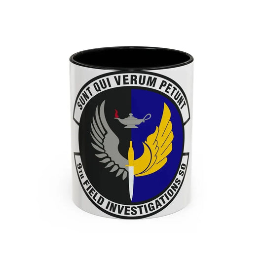 9th Field Investigations Squadron (U.S. Air Force) Accent Coffee Mug 11oz Black - Go Mug Yourself