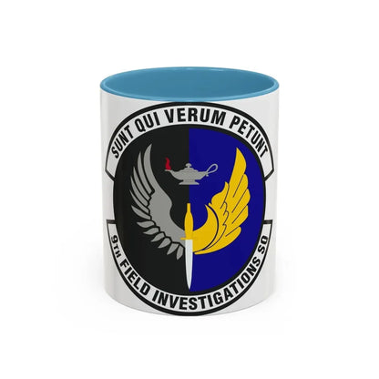 9th Field Investigations Squadron (U.S. Air Force) Accent Coffee Mug 11oz Light Blue - Go Mug Yourself