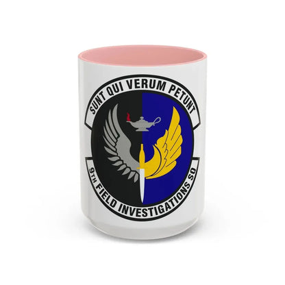 9th Field Investigations Squadron (U.S. Air Force) Accent Coffee Mug 15oz Pink - Go Mug Yourself