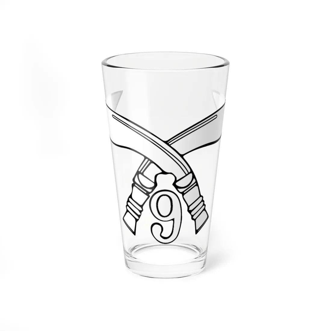 9th Gurkha Rifles Logo (India) (Coat of Arms) Pint Glass 16oz 16oz - Go Mug Yourself