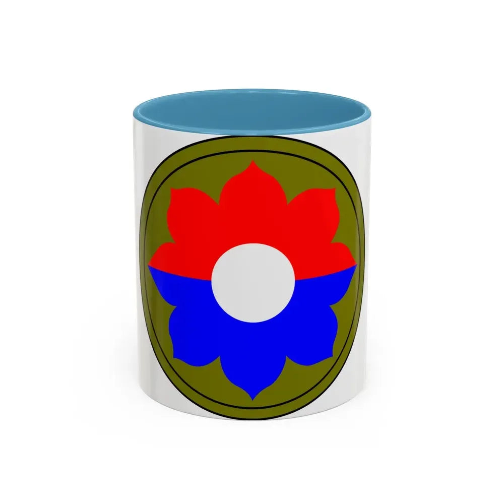 9th Infantry Division patch (U.S. Army) Accent Coffee Mug 11oz Light Blue - Go Mug Yourself