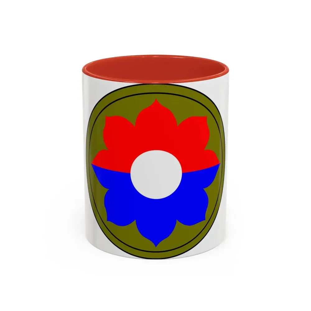 9th Infantry Division patch (U.S. Army) Accent Coffee Mug 11oz Red - Go Mug Yourself