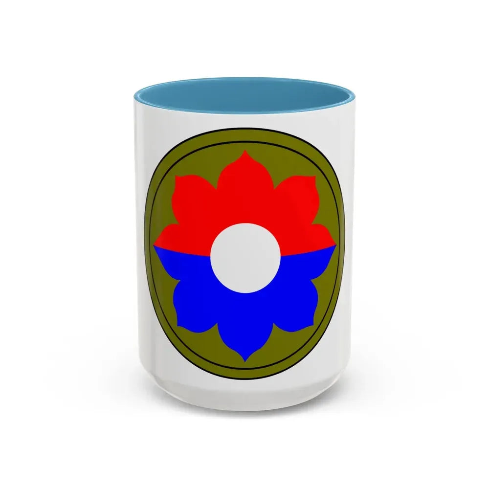 9th Infantry Division patch (U.S. Army) Accent Coffee Mug 15oz Light Blue - Go Mug Yourself