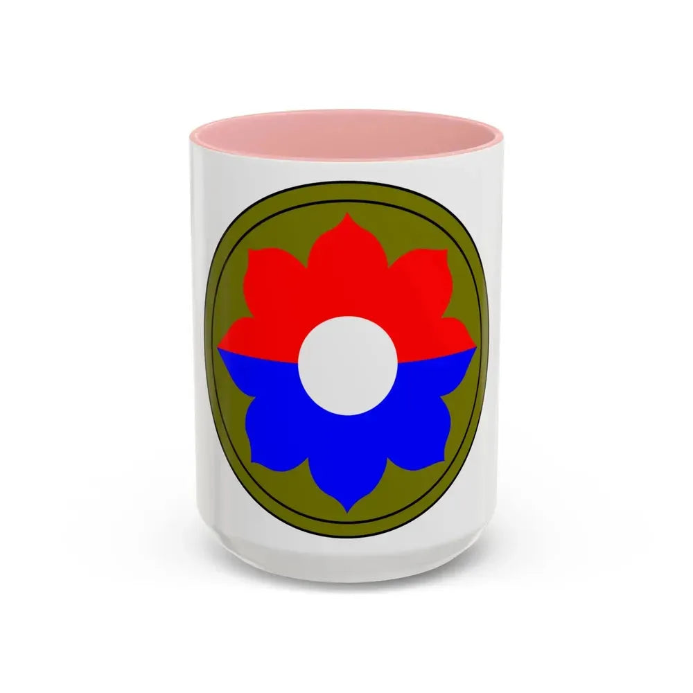 9th Infantry Division patch (U.S. Army) Accent Coffee Mug 15oz Pink - Go Mug Yourself