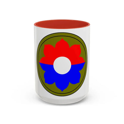9th Infantry Division patch (U.S. Army) Accent Coffee Mug 15oz Red - Go Mug Yourself