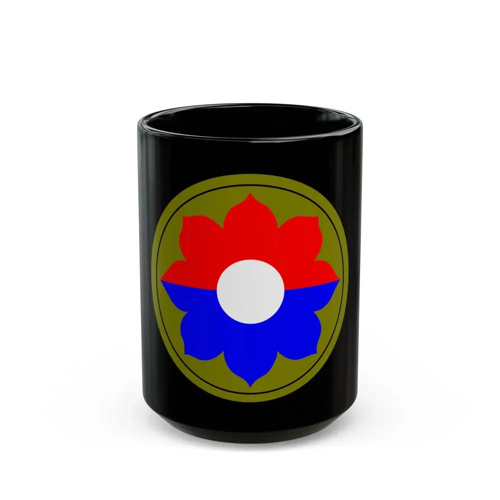 9th Infantry Division patch (U.S. Army) Black Coffee Mug 15oz - Go Mug Yourself