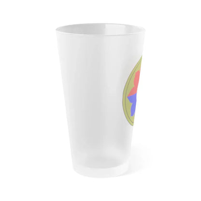 9th Infantry Division patch (U.S. Army) Frosted Pint Glass 16oz - Go Mug Yourself