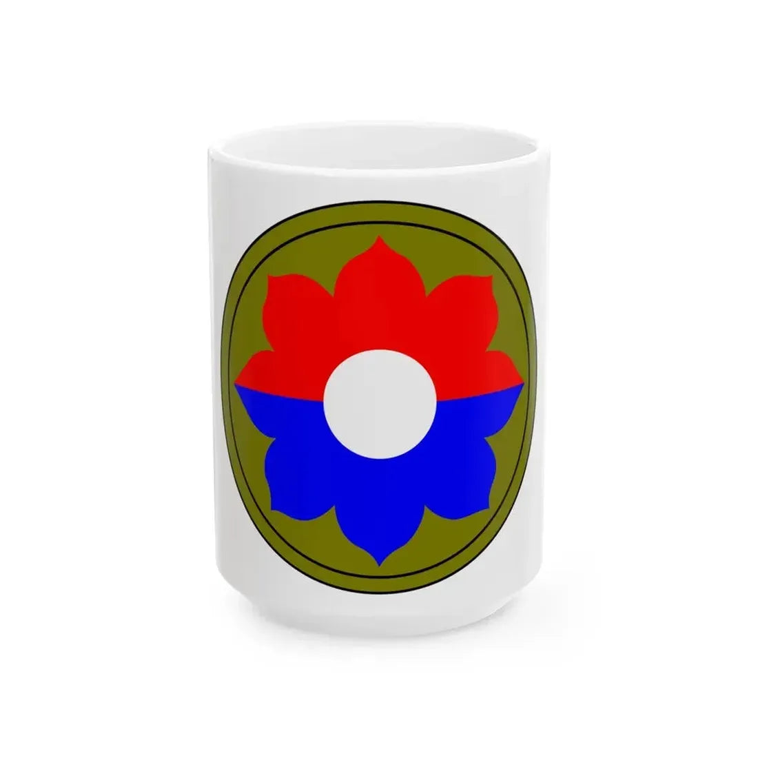 9th Infantry Division patch (U.S. Army) White Coffee Mug 15oz - Go Mug Yourself