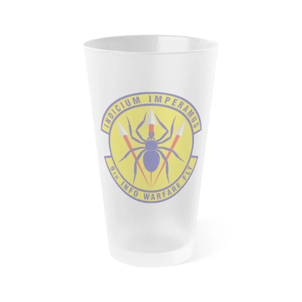 9th Information Warfare Flight (U.S. Air Force) Frosted Pint Glass 16oz-16oz-Frosted-Go Mug Yourself