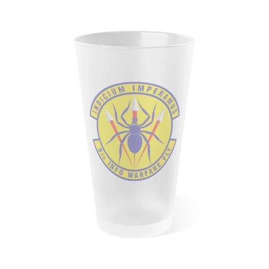 9th Information Warfare Flight (U.S. Air Force) Frosted Pint Glass 16oz-16oz-Frosted-Go Mug Yourself