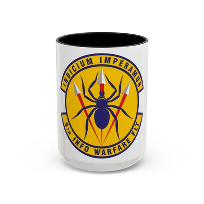 9th Information Warfare Flight (U.S. Air Force) Accent Coffee Mug 15oz Black - Go Mug Yourself
