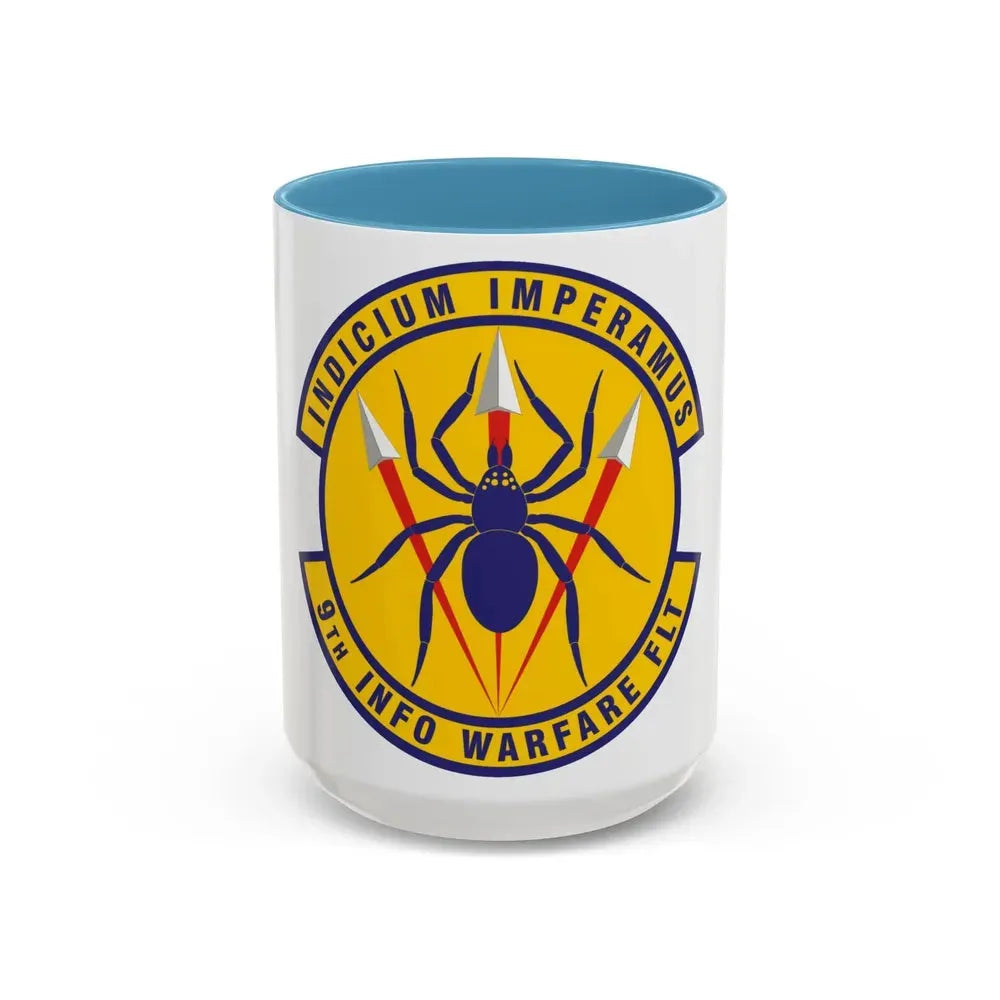 9th Information Warfare Flight (U.S. Air Force) Accent Coffee Mug 15oz Light Blue - Go Mug Yourself