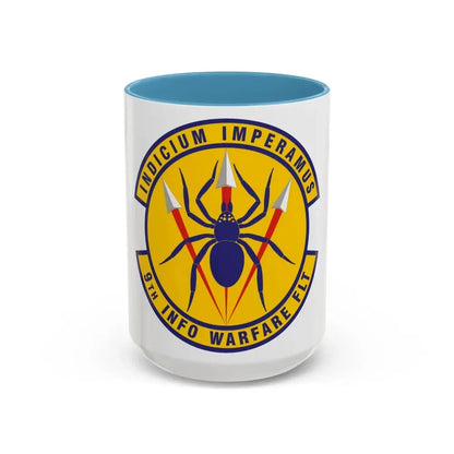 9th Information Warfare Flight (U.S. Air Force) Accent Coffee Mug 15oz Light Blue - Go Mug Yourself