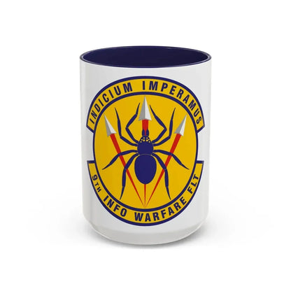 9th Information Warfare Flight (U.S. Air Force) Accent Coffee Mug 15oz Navy - Go Mug Yourself