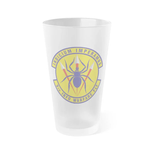 9th Information Warfare Flight (U.S. Air Force) Frosted Pint Glass 16oz 16oz Frosted - Go Mug Yourself