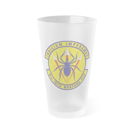 9th Information Warfare Flight (U.S. Air Force) Frosted Pint Glass 16oz 16oz Frosted - Go Mug Yourself