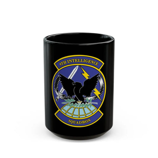 9th Intelligence Sq (U.S. Air Force) Black Coffee Mug-15oz-Go Mug Yourself