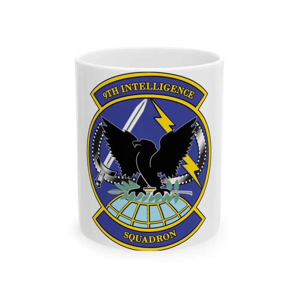 9th Intelligence Sq (U.S. Air Force) White Coffee Mug-11oz-Go Mug Yourself