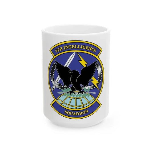 9th Intelligence Sq (U.S. Air Force) White Coffee Mug 15oz - Go Mug Yourself