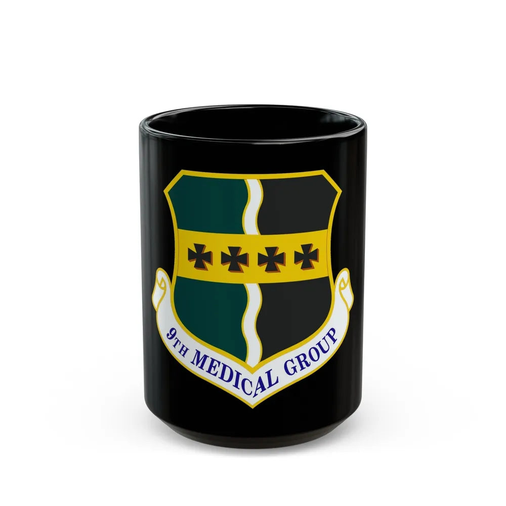 9th Medical Group (U.S. Air Force) Black Coffee Mug-15oz-Go Mug Yourself