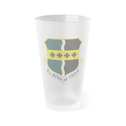 9th Medical Group (U.S. Air Force) Frosted Pint Glass 16oz-Go Mug Yourself