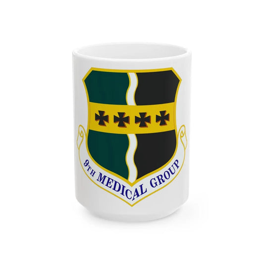 9th Medical Group (U.S. Air Force) White Coffee Mug-15oz-Go Mug Yourself