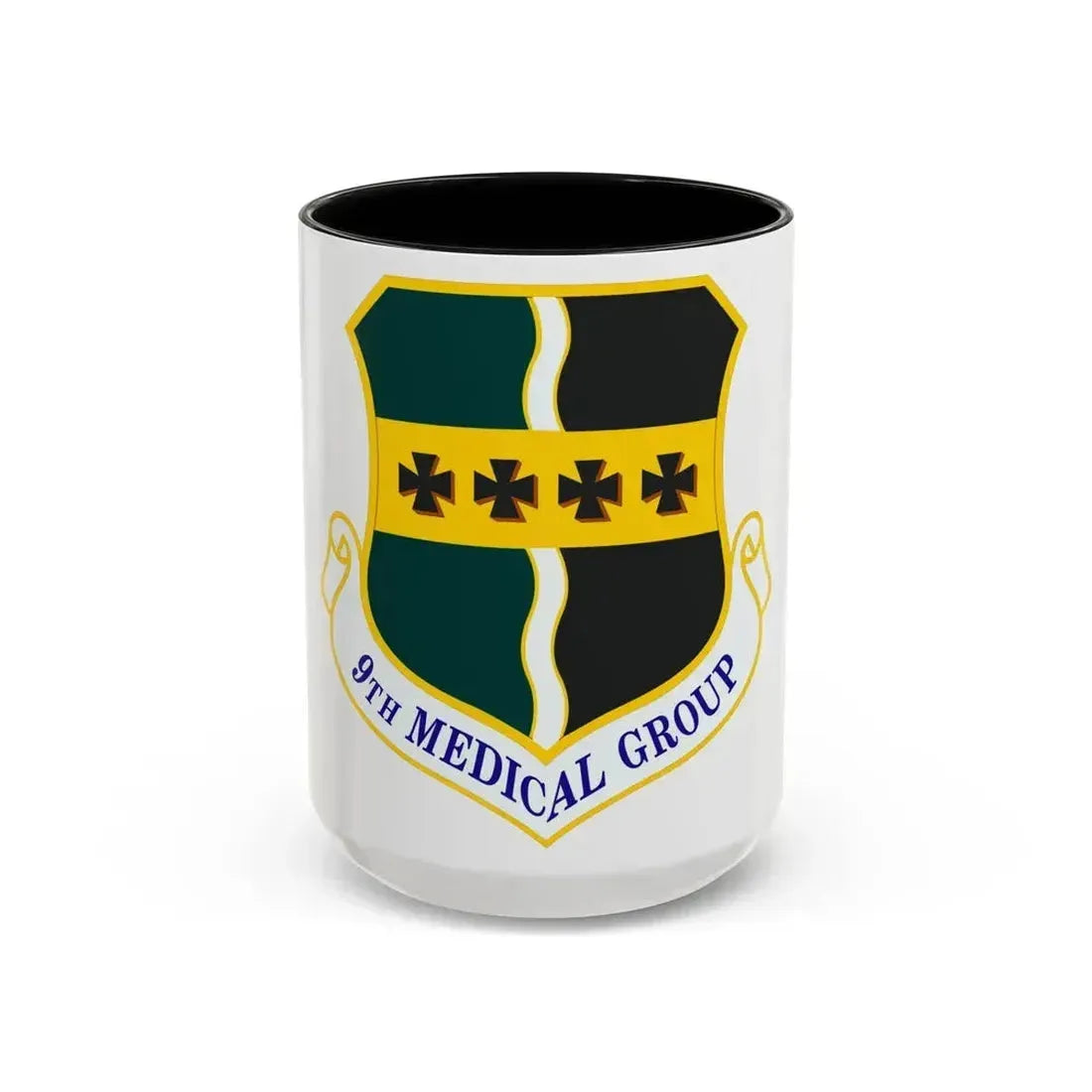9th Medical Group (U.S. Air Force) Accent Coffee Mug 15oz Black - Go Mug Yourself