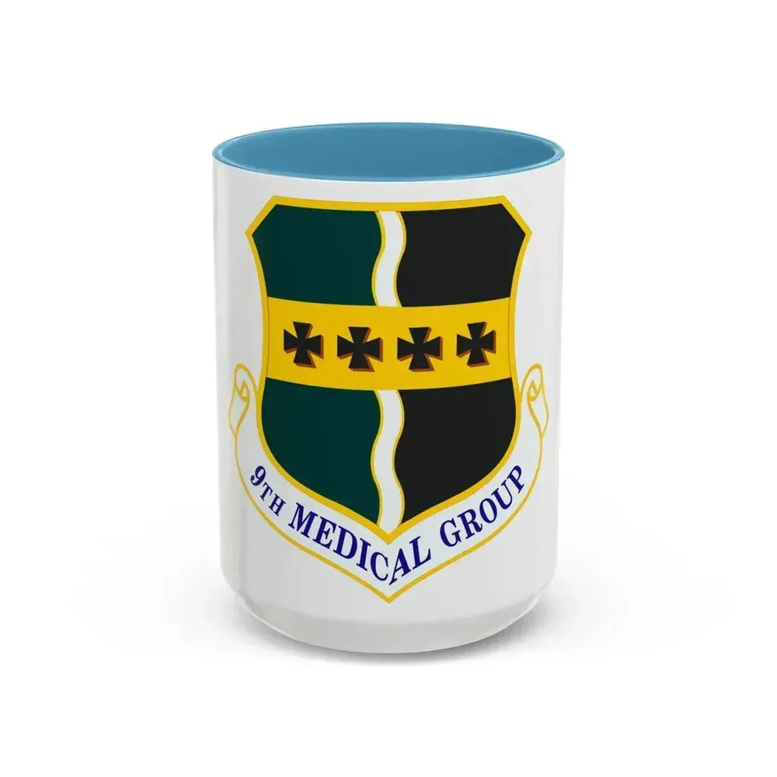 9th Medical Group (U.S. Air Force) Accent Coffee Mug 15oz Light Blue - Go Mug Yourself