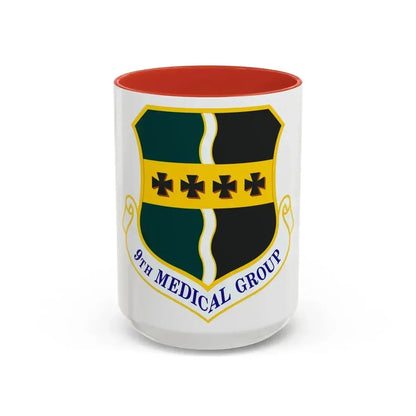 9th Medical Group (U.S. Air Force) Accent Coffee Mug 15oz Red - Go Mug Yourself