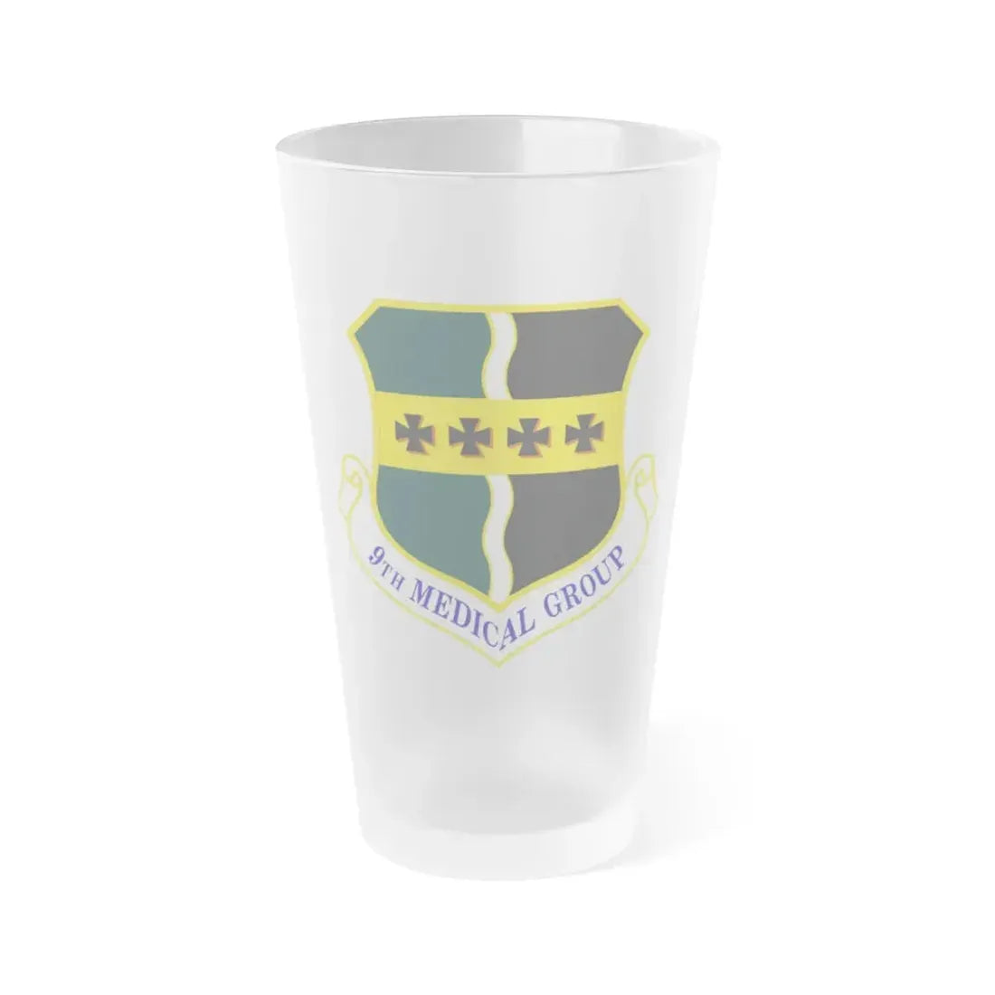 9th Medical Group (U.S. Air Force) Frosted Pint Glass 16oz Default Title - Go Mug Yourself