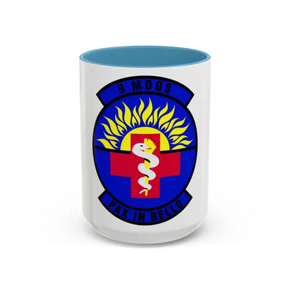 9th Medical Operations Squadron (U.S. Air Force) Accent Coffee Mug 15oz Light Blue - Go Mug Yourself