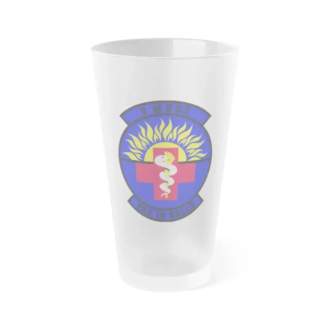 9th Medical Operations Squadron (U.S. Air Force) Frosted Pint Glass 16oz 16oz Frosted - Go Mug Yourself