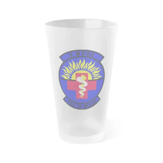 9th Medical Operations Squadron (U.S. Air Force) Frosted Pint Glass 16oz 16oz Frosted - Go Mug Yourself