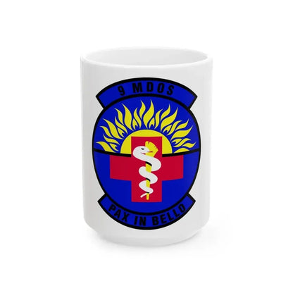 9th Medical Operations Squadron (U.S. Air Force) White Coffee Mug 15oz - Go Mug Yourself