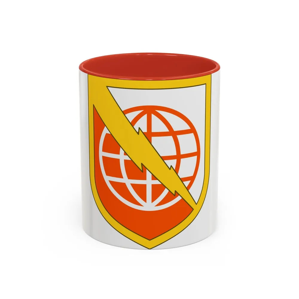 9th Signal Command (U.S. Army) Accent Coffee Mug-11oz-Red-Go Mug Yourself