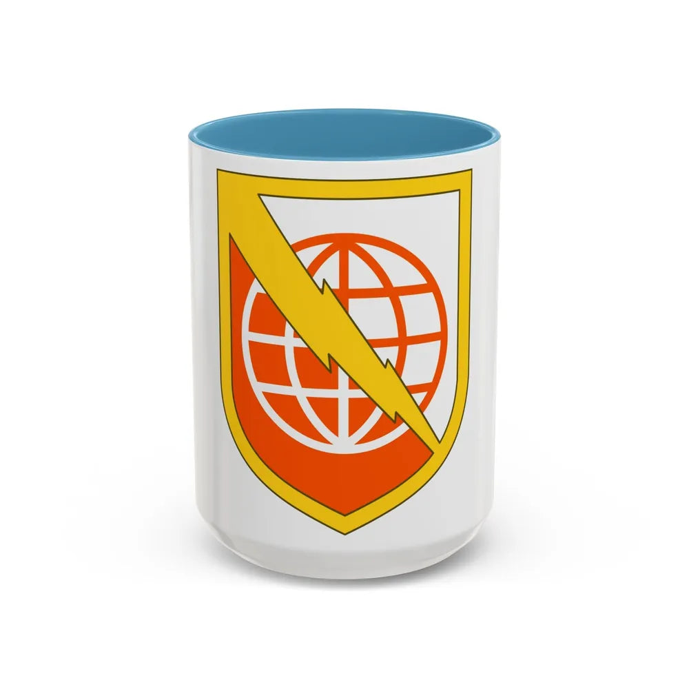 9th Signal Command (U.S. Army) Accent Coffee Mug-15oz-Light Blue-Go Mug Yourself