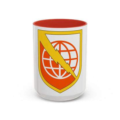 9th Signal Command (U.S. Army) Accent Coffee Mug-15oz-Red-Go Mug Yourself