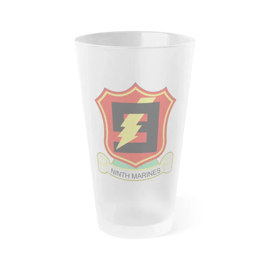 9THMARINES (USMC) Frosted Pint Glass 16oz Default Title - Go Mug Yourself
