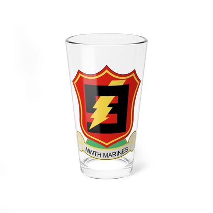 9THMARINES (USMC) Pint Glass 16oz-16oz-Go Mug Yourself