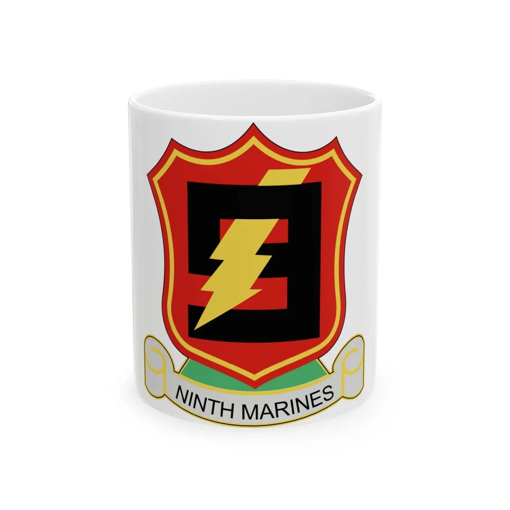 9THMARINES (USMC) White Coffee Mug-11oz-Go Mug Yourself