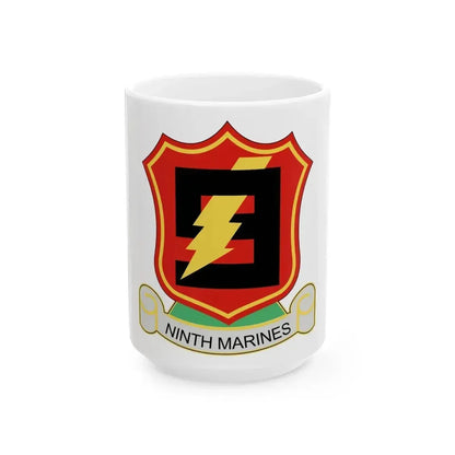 9THMARINES (USMC) White Coffee Mug 15oz - Go Mug Yourself