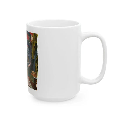 A Bad Day For O'Banion by Daniel Knapp, The Saturday Evening Post, 1960 - White Coffee Mug - Go Mug Yourself