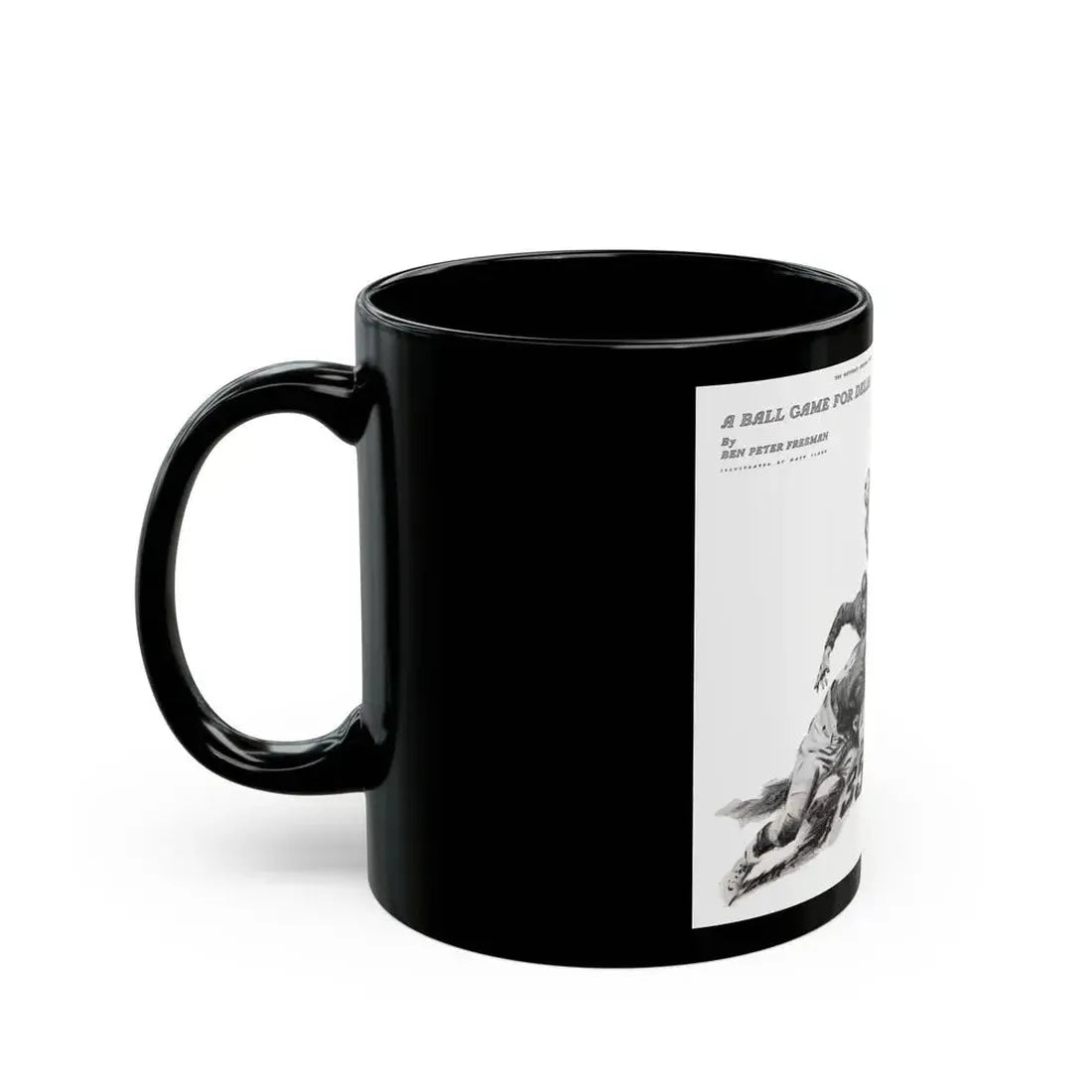 A Ball Game for Delia, The Saturday Evening Post, November 11, 1939 - Black Coffee Mug - Go Mug Yourself