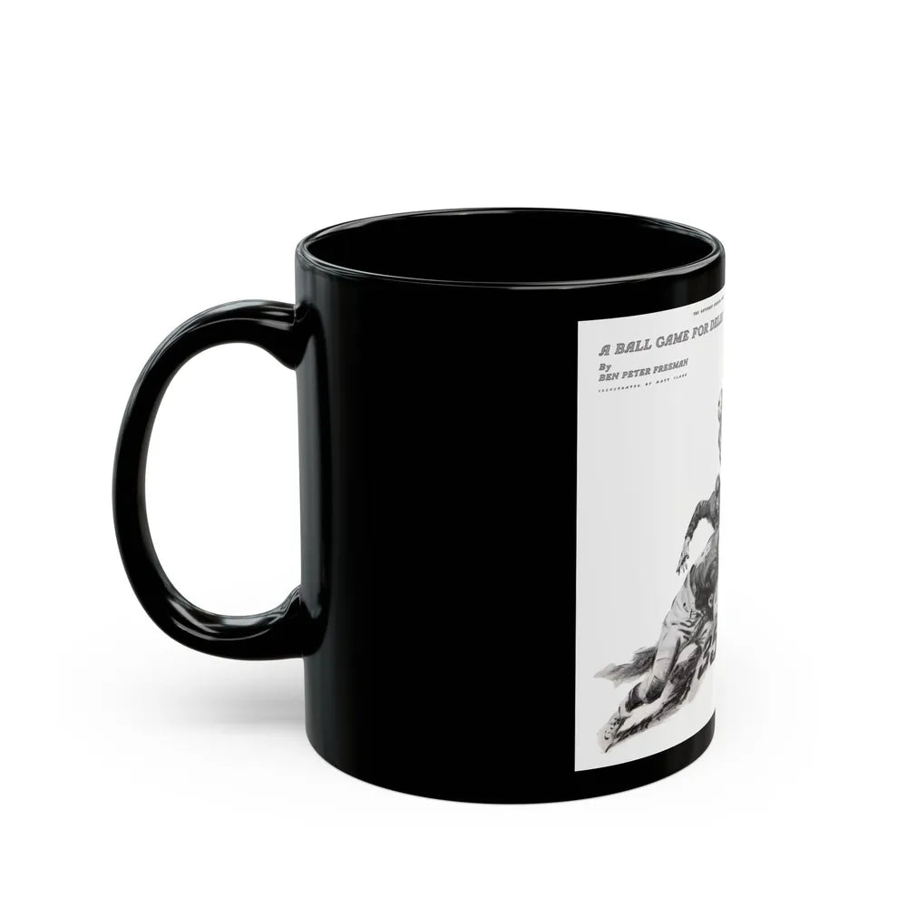 A Ball Game for Delia, The Saturday Evening Post, November 11, 1939 - Black Coffee Mug-Go Mug Yourself