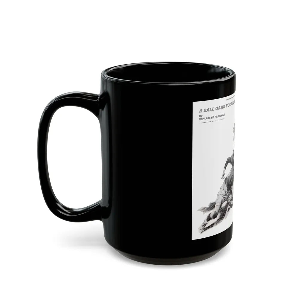 A Ball Game for Delia, The Saturday Evening Post, November 11, 1939 - Black Coffee Mug-Go Mug Yourself