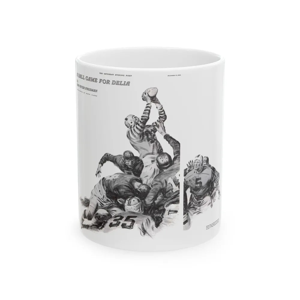 A Ball Game for Delia, The Saturday Evening Post, November 11, 1939 - White Coffee Mug-11oz-Go Mug Yourself