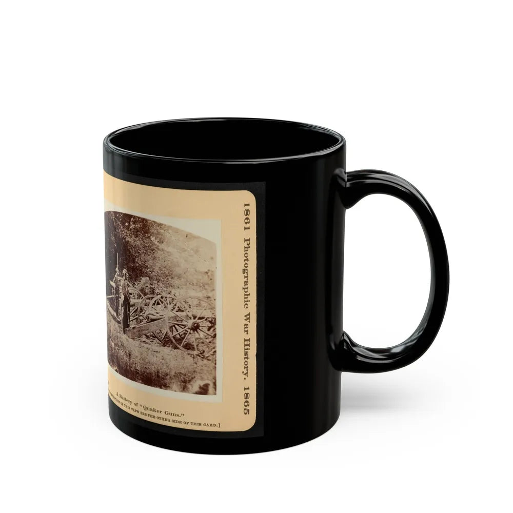 A Battery Of Quaker Guns 001 (U.S. Civil War) Black Coffee Mug-Go Mug Yourself