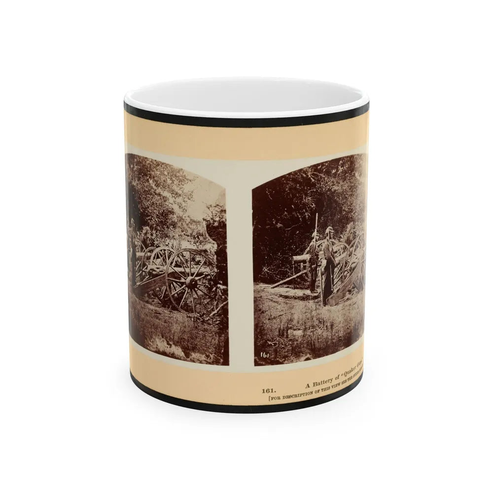 A Battery Of Quaker Guns 001 (U.S. Civil War) White Coffee Mug-11oz-Go Mug Yourself