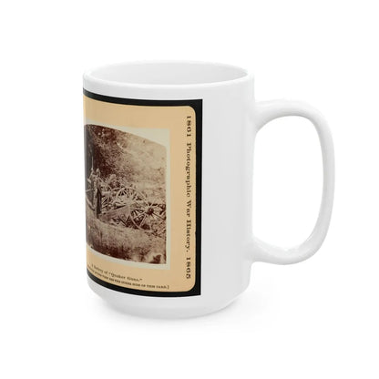 A Battery Of Quaker Guns 001 (U.S. Civil War) White Coffee Mug-Go Mug Yourself