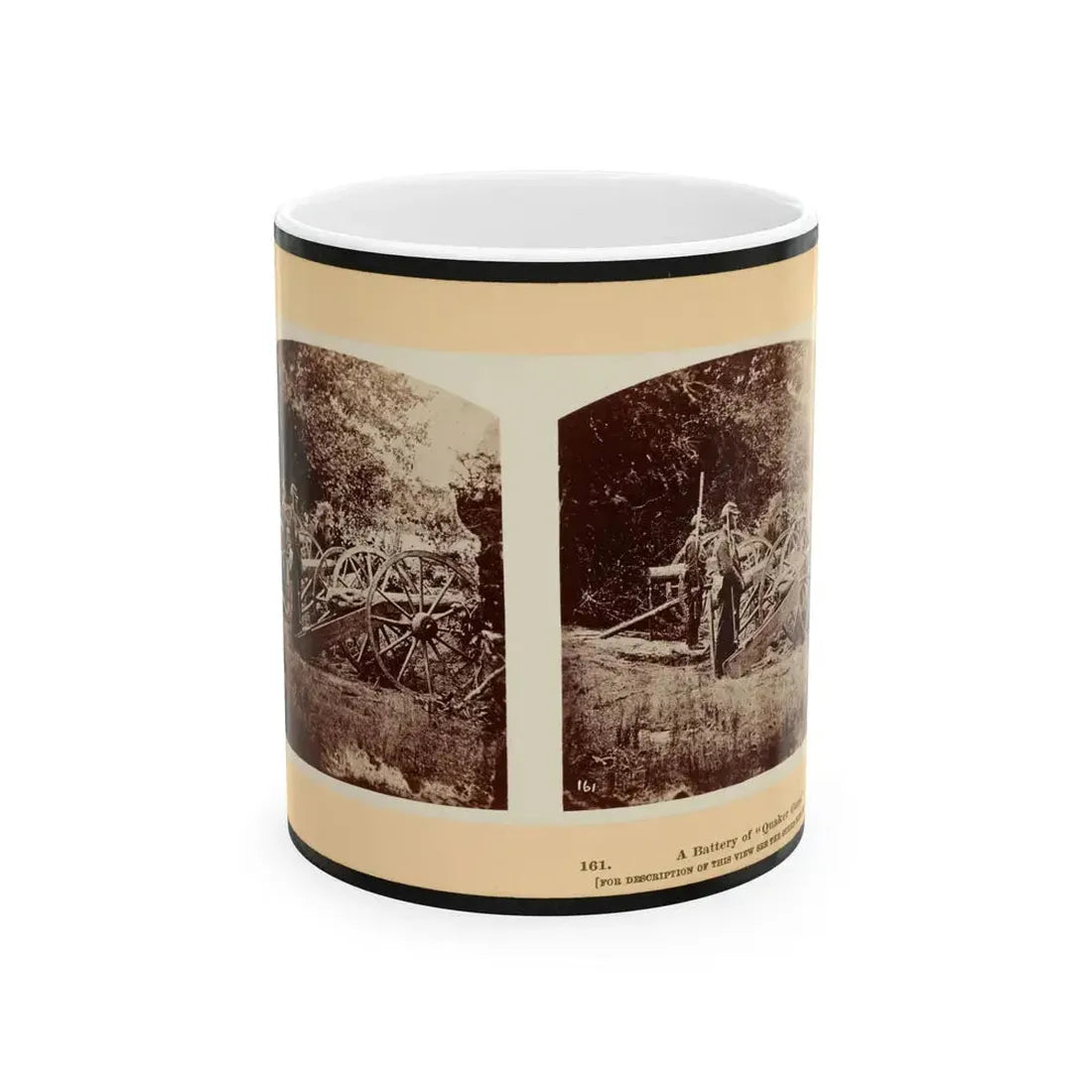 A Battery Of  Quaker Guns  001 (U.S. Civil War) White Coffee Mug 11oz - Go Mug Yourself